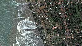 QuickBird Satellite Image of Sri Lanka After Tsunami Impact