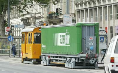 Vienna streetcars haul in-city freight