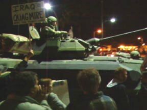 Photo: Tank at LA Anti-War Protest